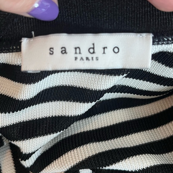 SANDRO • Black & White Dress - Picture 6 of 6